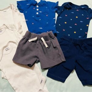 LOT of size 0-3 months tops bottoms shorts shirts separates